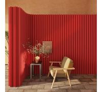 Divisor de ambientes plegable ligero - Partit interior multifuncional pared suave para el hogar y la oficina, 401.3 cm x 43.2 cm x 200.7 cm ajustable privacidad solut para tiendas de ropa (rojo)