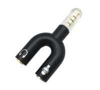 Divisor de Audio - Adaptador De Jack De 3.5 Mm | 2 En 1 Tipo U Conector De Auriculares De 3.5 Mm para Hombres Y Mujeres para Ordenador Portátil Pc Y Tableta para Compartir Audio