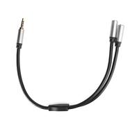 Divisor de audio de 3,5 mm para auriculares, adaptador estéreo en Y de 2 vías, compatible con MacBooks y smartphones, calidad de sonido superior