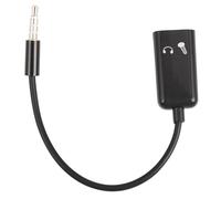 Divisor de audio estéreo de 3,5 mm macho a adaptador para auriculares + micrófono, acoplador de arnés de cableado