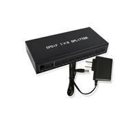 Divisor de Audio Óptico Digital SPDIF/TOSLINK 1x8, Amplificador de Audio para DTS/Dolby con Adaptador de Corriente (Enchufe Estadounidense)