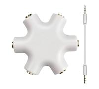 Divisor de audio para auriculares, adaptador jack de 3,5 mm, divisor estéreo de 3,5 mm para tabletas, smartphones, portátiles, mujeres, hombres, para mejorar la experiencia auditiva