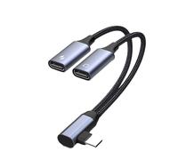 Divisor de audio USB C, adaptador de auriculares de carga tipo C, conector 2 en 1, accesorio de cable de doble puerto, sincronización de llamadas de música, para hombres, mujeres, adultos, escuchar en