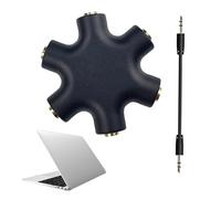 Divisor de auriculares, adaptador jack de 3,5 mm, divisor estéreo de 3,5 mm para tabletas, smartphones, portátiles, mujeres, hombres, para mejorar la experiencia auditiva