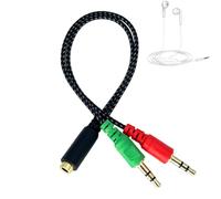 Divisor De Auriculares: Conector De Micrófono Compacto, Adaptador De Dispositivos Múltiples | Diseño De Intercambio De Audio Estéreo, Diseño De Enchufe De Conector Rápido, Escuela De Viajes La Ofic