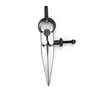 Divisor de brújula de acero 45 # de acero para manualidades, divisor de brújula de resorte ajustable, herramientas de marcado de línea de cuero (75 mm)