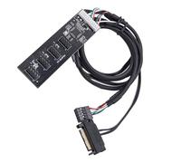 Divisor de cabecera USB de 9 pines macho de 1 a 4, cable divisor de extensión para tarjeta de escritorio, adaptador de conector 2.0 de 9 pines, hub interno
