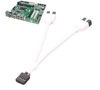 Divisor de cabecera USB de 9 pines madres - Splitter Header USB 9 Pin, Splitter Interno Interno USB | Slitt De 9 Pernos De Cable De Extensión USB 2.0 Para Hogares, Oficinas, Escuelas E Internet Cafes