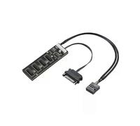 Divisor de cabezal USB de 9 pines con cable de alimentación SATA, concentrador USB interno, conector