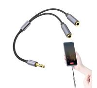 Divisor de cable de audio de 3,5 mm, divisor de audio de 3,5 mm, divisor de audio para auriculares | Adaptador de conector para auriculares con calidad de sonido claro para teléfono móvil, tableta