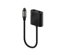 Divisor de Cable de Fibra Óptica Convertidor Toslink 2 en 1 para HDTV DVD Amplificador de Barra de Sonido de TV Digital, Puerto de Color Brillante
