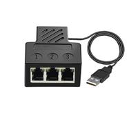 Divisor de cable de red 1 a 3 para conector Ethernet RJ45 con cable estable de 0,8 m, adaptador de bloque de terminales de plástico para uso de redes comerciales e industriales