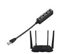 Divisor De Cable Ethernet - Adaptador Pequeño Macho-Hembra,Splitter Ethernet para Router E Internet | para TV PC Router Toma Decodificador Hub Hogar Oficina Dormitorio Sala Conferencias