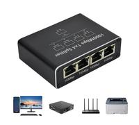 Divisor De Cable Ethernet De Alta Velocidad - 1 En 4 Conector De Red, 1000Mbps RJ45 Splitter De Cable | Multiport Ethernet Hub para Acceso A Internet, Distribución De LAN Y Accesorio De Configuración
