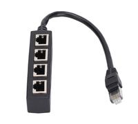 Divisor de cable Ethernet RJ45 para redes confiables, conector hembra RJ45 fijo que garantiza una conexión segura, diseño antiinterferencias para