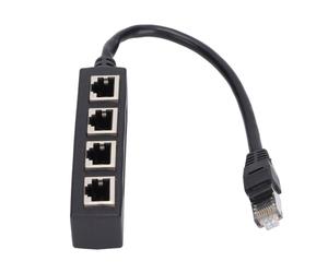 Divisor de cable Ethernet RJ45 para redes confiables, conector hembra RJ45 fijo que garantiza una conexión segura, diseño antiinterferencias para