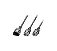 Divisor De Cable Lindy - 2 M - IEC 60320 C14 / IEC 60320 C13 - Negro