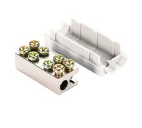 Divisor de cable sin corte ZK-1310 Bloque de terminales cuadrado de 10 de alta potencia Derivación de cobre-aluminio tipo T de rama principal(Brass tinplated)