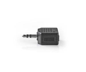 Divisor de cables de audio 3,5 mm macho a 2 hembras Nedis CAGB22945BK