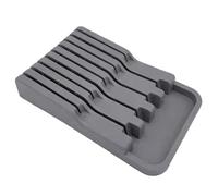 Divisor de cajón para cubiertos: bloque de almacenamiento de cuchillos, bandeja con compartimento para utensilios, inserto antideslizante, organizador de cuchillas de cocina | Práctico de gest