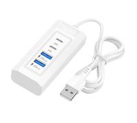 Divisor de carga USB de 4 puertos con doble tipo C y puertos USB para dispositivos móviles y dispositivos