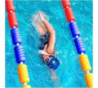 Divisor de carril de piscina, línea de seguridad flotante para spa, playa, parque acuático, equipo profesional de entrenamiento de natación, cuerda de separación de piscina duradera y ajustable