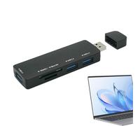 Divisor de concentrador USB 3.0, expansor de puerto USB portátil 5 en 1, adaptador multipuerto portátil, concentrador USB ultrafino, concentrador de datos para unidad flash, HDD móvil, laptop, PC,