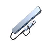 Divisor de Concentrador USB C, Extensor USB 7 en 1 con 4 Puertos USB, 2 Puertos USB C para PC, Portátil/Teléfonos y Más Dispositivos