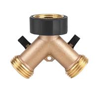 Divisor de Conector de Manguera de Jardín 2 Vías de la Forma Y Adaptador del Grifo de Agua 3/4(Latón)