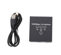 Divisor de Conector RJ45 con Cable de alimentación USB, Divisor Gigabit Ethernet de 1000 Mbps para Ordenador, TV y Consola de Juegos, Adaptador de Red RJ45 de Alta Velocidad con (1 a 3)