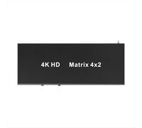 -Divisor de conmutación Matrix 4X2 compatible 4K 30Hz con audio y enchufe de la UE