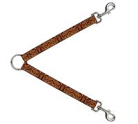 Divisor de correa para perro Tiger2 naranja y negro, 3,5 m de largo y 2,5 cm de ancho