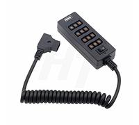 Divisor de Corriente D-Tap 1 a 4 P-Tap y convertidor de Adaptador USB, Montaje con Tornillo de 1/4 '' para batería y cámara V-Lock (4D-Tap)
