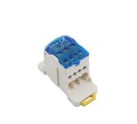 Divisor de corriente unipolar UKK80A de gran capacidad, 80 A, for cableado eléctrico.(Blue)