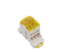 Divisor de corriente unipolar UKK80A de gran capacidad, 80 A, for cableado eléctrico.(Yellow)