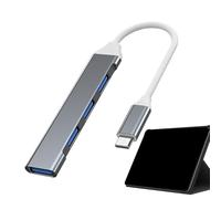 Divisor de datos multiuso de 4 puertos, ligero USB, caja adaptadora para dispositivos | Conexión periférica externa, interruptor de entrada para portátiles, escritorios, copias de seguridad y uso