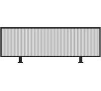 Divisor de escritorio de hierro negro para oficina y comedor, 20 x 60 cm, pantalla de privacidad para restaurantes y espacios de trabajo, elegante panel divisor de habitación