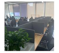 Divisor de escritorio insonorizado de 60 x 30 cm, soporte estable, fácil instalación para estaciones de trabajo y aulas, separador de espacio acústico gris para un enfoque mejorado