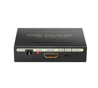 Divisor de Extractor de Audio HDMI 1080P, Convertidor a HDMI + Óptico Toslink SPDIF + RCA L/R Audio Analógico Estéreo, Salidas Analógicas Estéreo y Video
