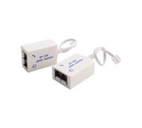 Divisor de Filtro DSL de 2 Uds, Divisor ADSL para Línea Telefónica Macho A 2 Hembras RJ11 6P4C/6P2C, Adaptador Convertidor de Módem Telefónico