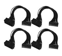 Divisor de fuente de alimentación 4X, adaptador de cable de fuente de alimentación dual de 24 pines 20+4 ATX Mothe