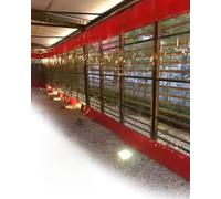 Divisor de ganancia C para exteriores, panel separador de habitación para taller, cochera, patio, techo, pista deslizante, espacio flexible (550 x 320 cm) - Solución de privacidad versátil