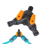 Divisor De Grifo De Agua | Adaptador De 3 Vías Reforzado | Divisor de manguera con válvula para grifo de exterior | Para Riego Y Jardinería Espacios Exteriores Césped Patio Granja Piscina Patio Traser
