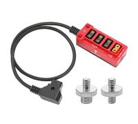 Divisor de grifo en D de metal con protección contra sobretensiones regulada de 12 V para ARRI|RED|Sony|Teradek |Smallhd|DJI|TILTA |SmallRig|Montaje en V|Montaje dorado, roscas de tornillo de 1/10.2