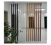 Divisor de habitación de listones de madera de 2,7 m, 2,4 m, 2,1 m, 1,8 m, 1,5 m, 1,2 m, 1,2 m, para decoración del hogar y apartamento, columna negra elegante para separación de habitaciones (1