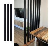 Divisor de habitación de listones de madera de piso a techo, separador sin taladro, para sala de estar, comedor, estudio y sala de estar, elegante división de privacidad para decoración del hogar