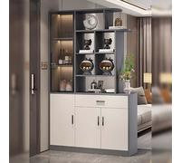 Divisor de habitación de madera de 78.7 pulgadas con división de suelo a techo para sala de té, cafetería, hotel, estudio, elegante columna de entrada