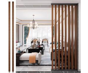 Divisor de habitación de madera de suelo a techo, ajustable de 70 a 240 cm, moderno poste de láminas para decoración del hogar, oficina y entrada, instalación sin taladro, elegante diseño de madera