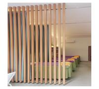 Divisor de habitación de poste de pared de metal, partición de listones de suelo a techo para entrada y pasillo, elegante separador de columnas, 8 paneles de 205 cm de altura, decoración moderna del