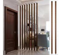 Divisor de habitación de suelo a madera, ajustable de 0,7 m de alto, columna decorativa para sala de Livi, restaurante, oficina, entrada, color: madera, tamaño: 70 cm